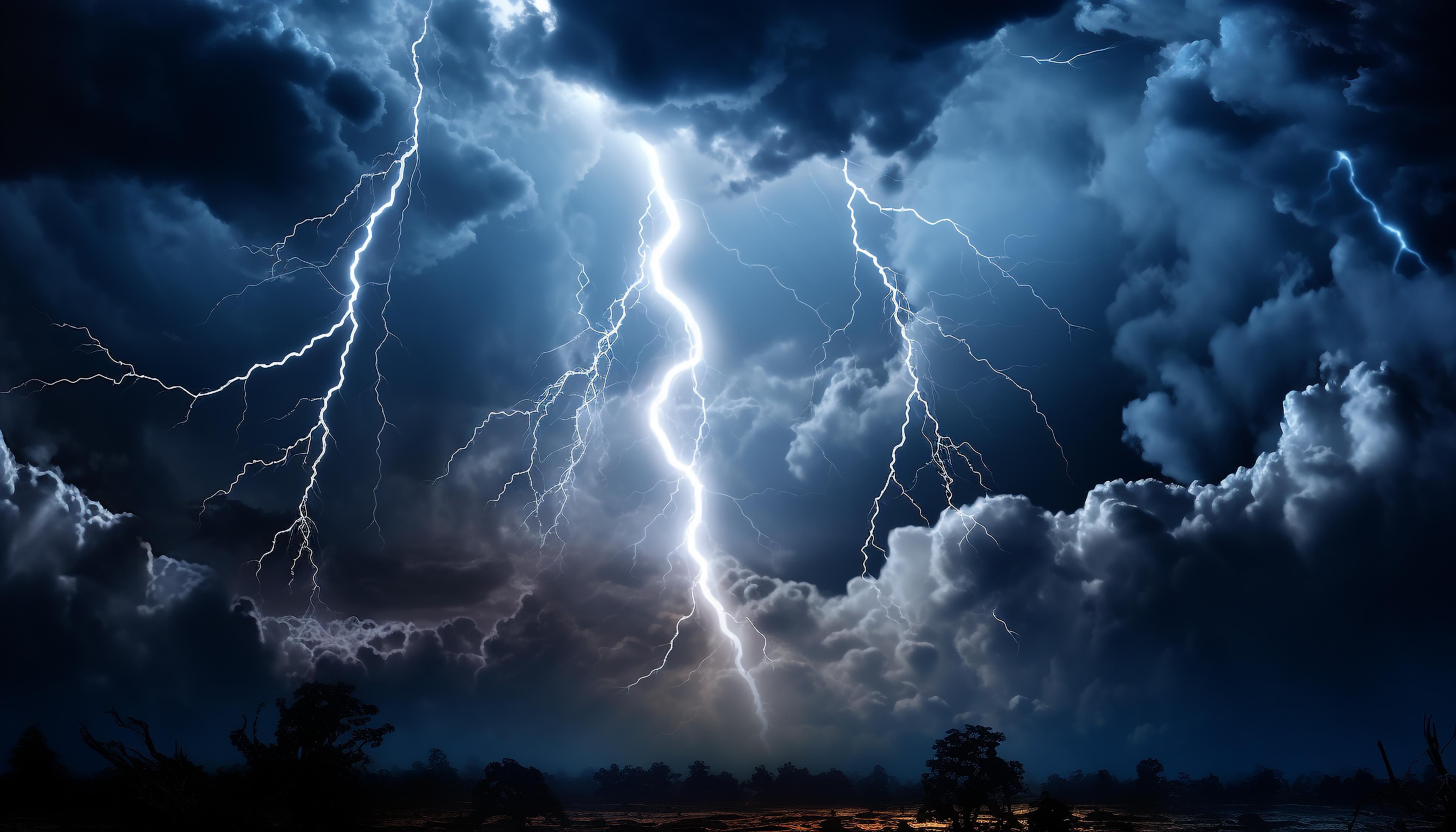 Violently churning storm system